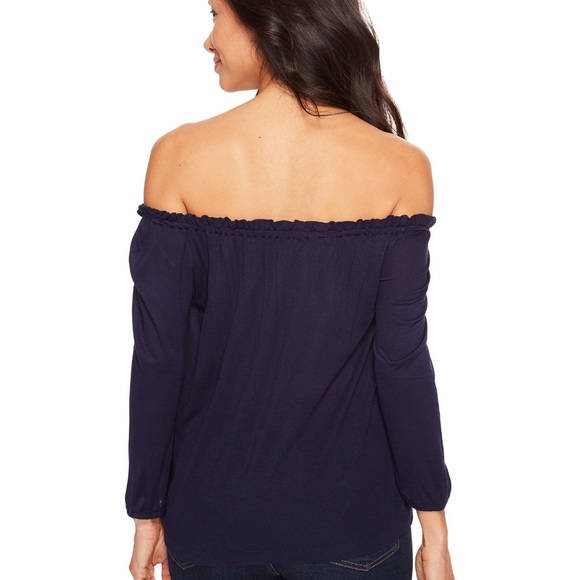 NWT Lucky Brand Embroidered Off the Shoulder Top - Picture 4 of 5